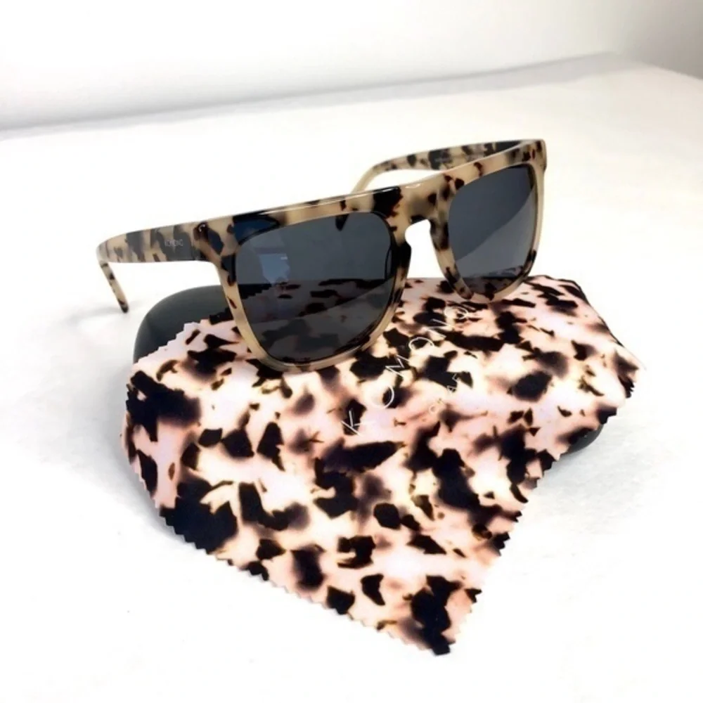 KOMONO Bennet Ivory Demi Sunglasses NEW tan Brown tortoise